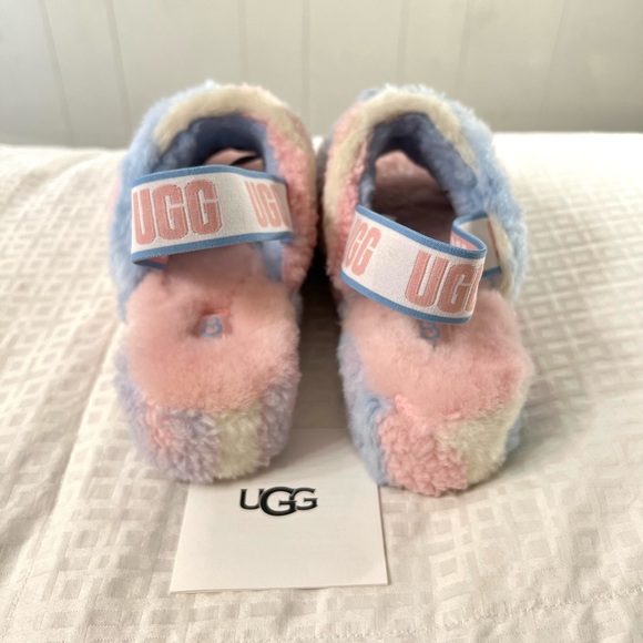 “NEW” UGG Fluff Slippers/Slides Pastel 💕Size 10 - Picture 11 of 11